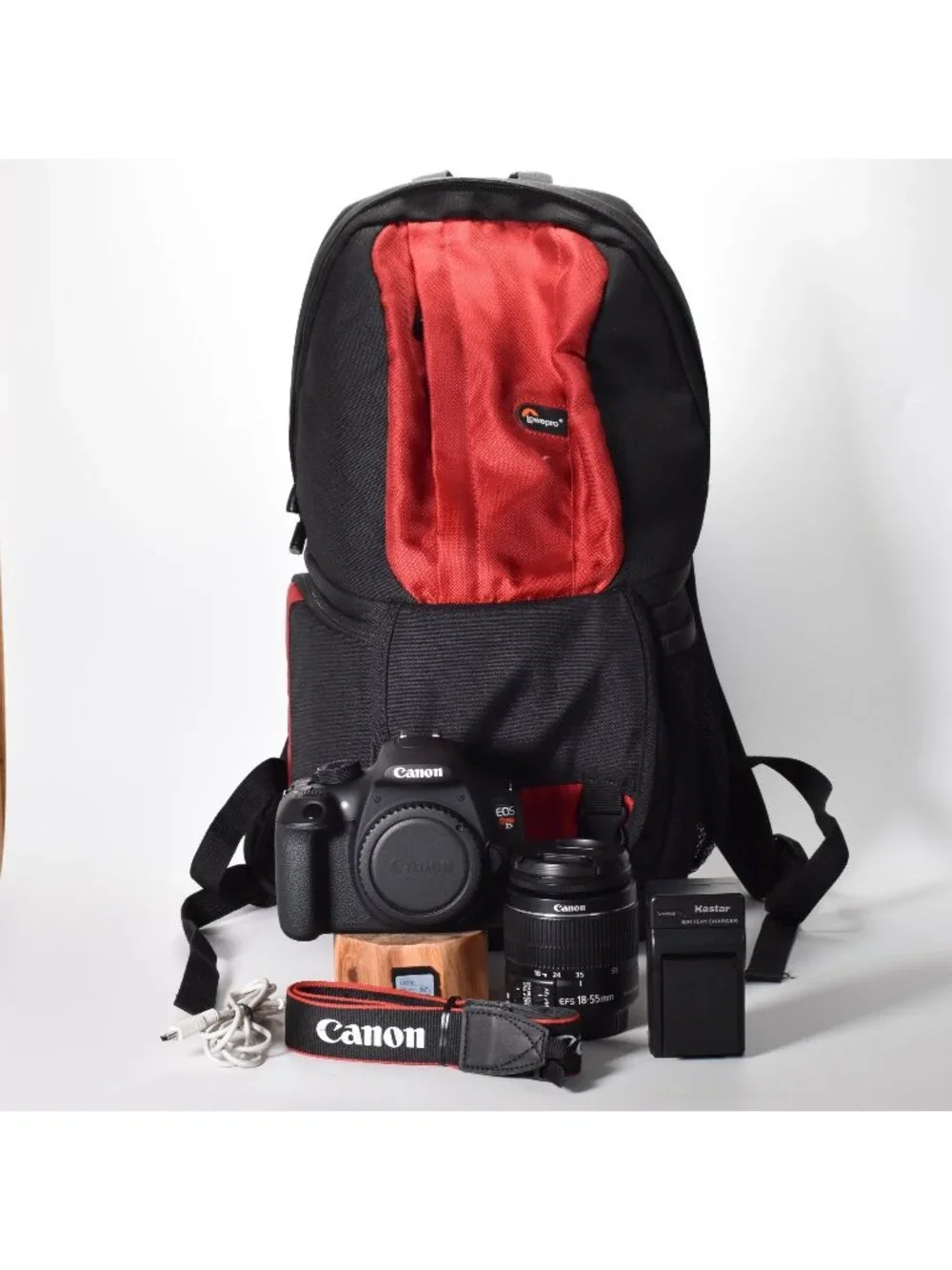 Canon EOS Rebel T5 DSLR Camera 18MP 18-55mm Lens Video 1601 Clicks 64GB SD MINT